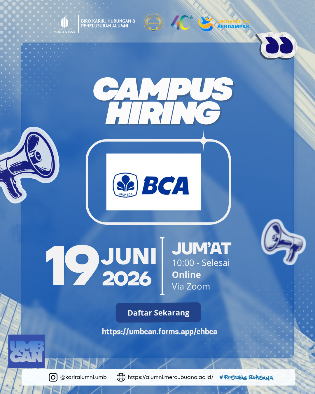 CAMPUS HIRING WITH BCA (BANK CENTRAL ASIA)